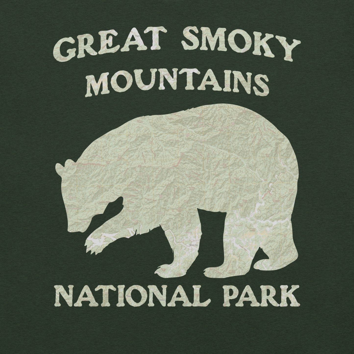 Great Smoky Mountains Bear Topo T-shirt T-Shirt Park Service Apparel
