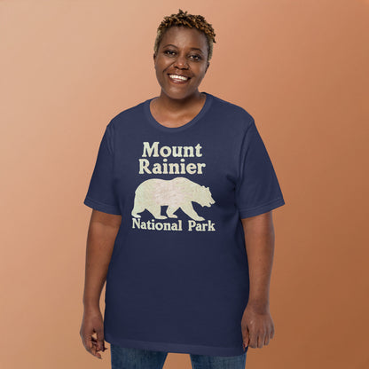 Mount Rainier Bear Topo T-shirt T-Shirt Park Service Apparel