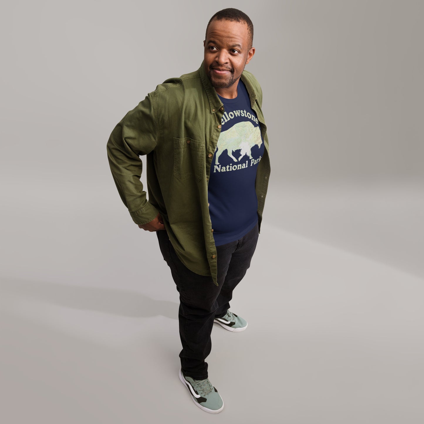 Yellowstone Bison Topo T-shirt T-Shirt Park Service Apparel