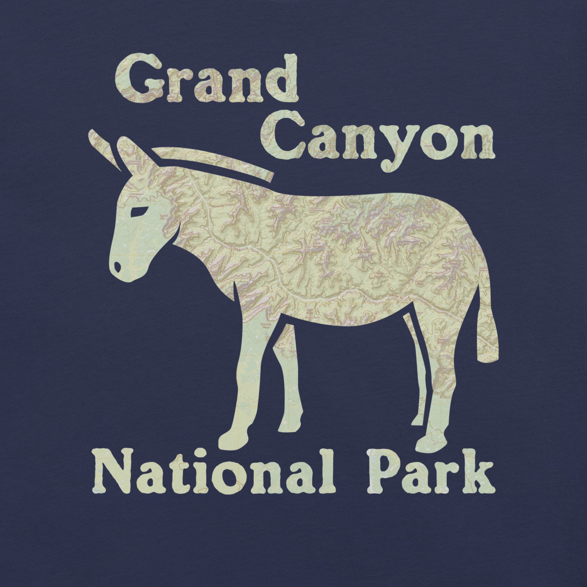 Grand Canyon Mule Topo T-shirt T-Shirt Park Service Apparel
