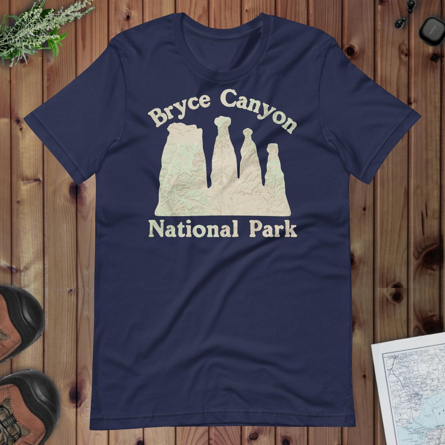 Bryce Canyon Topo T-shirt T-Shirt Park Service Apparel Navy XS