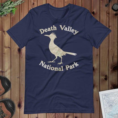 Death Valley Roadrunner Topo T-shirt T-Shirt Park Service Apparel Navy XS