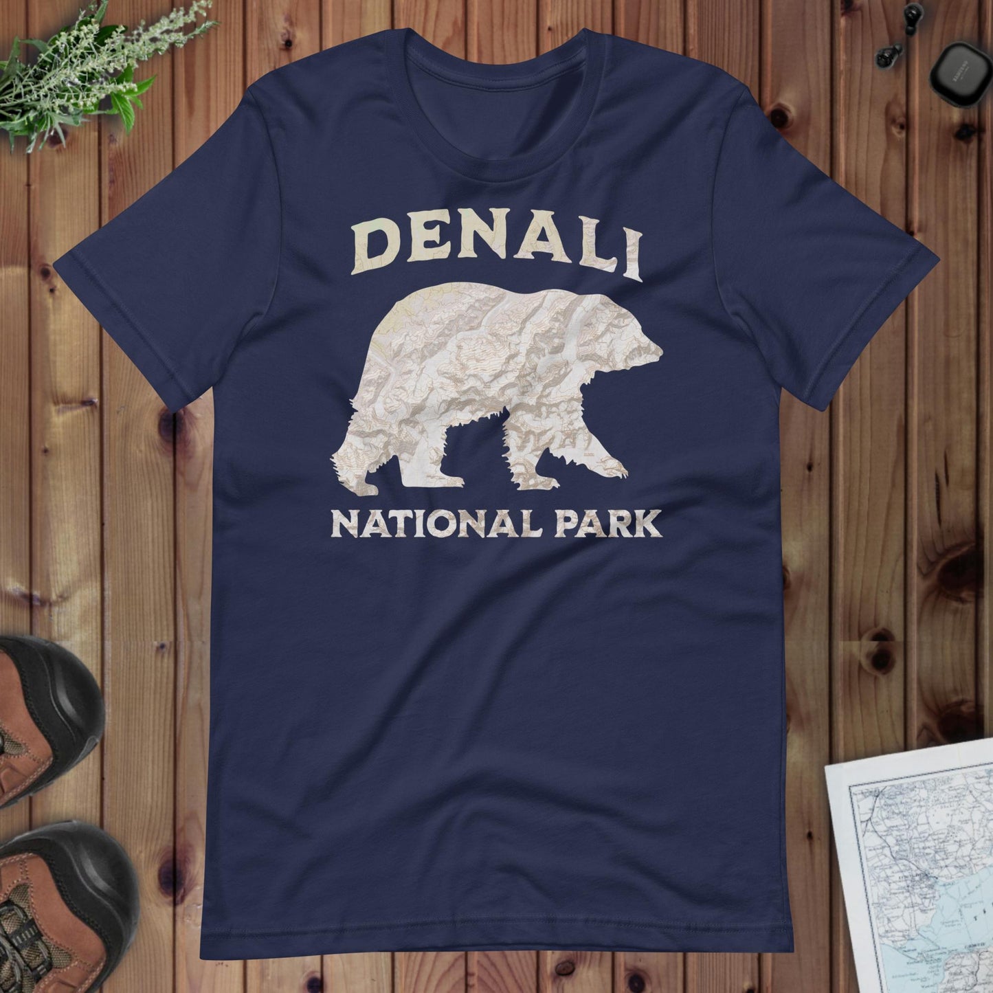 Denali Bear Topo T-shirt T-Shirt Park Service Apparel Navy XS