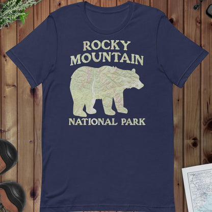 Rocky Mountain Bear Topo T-shirt T-Shirt Park Service Apparel Navy XS