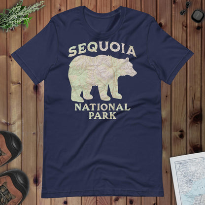Sequoia Black Bear Topo T-shirt T-Shirt Park Service Apparel Navy XS