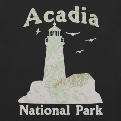 Acadia Lighthouse Topo T-shirt T-Shirt Park Service Apparel