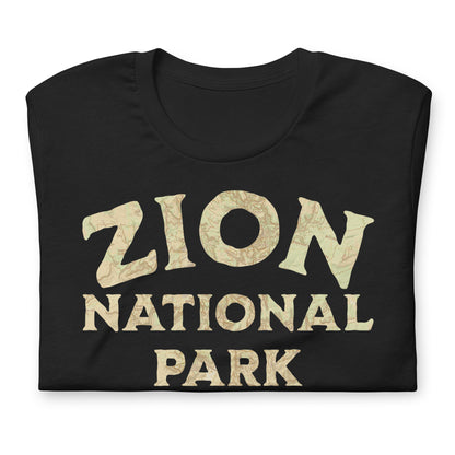 Zion National Park Topo T-shirt T-Shirt Park Service Apparel