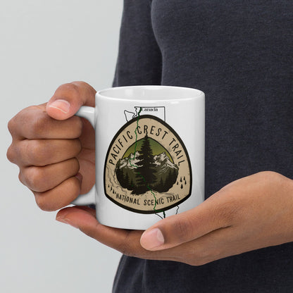 Pacific Crest Trail PCT Map Logo Mug 11oz, 15oz, 20oz Park Service Apparel