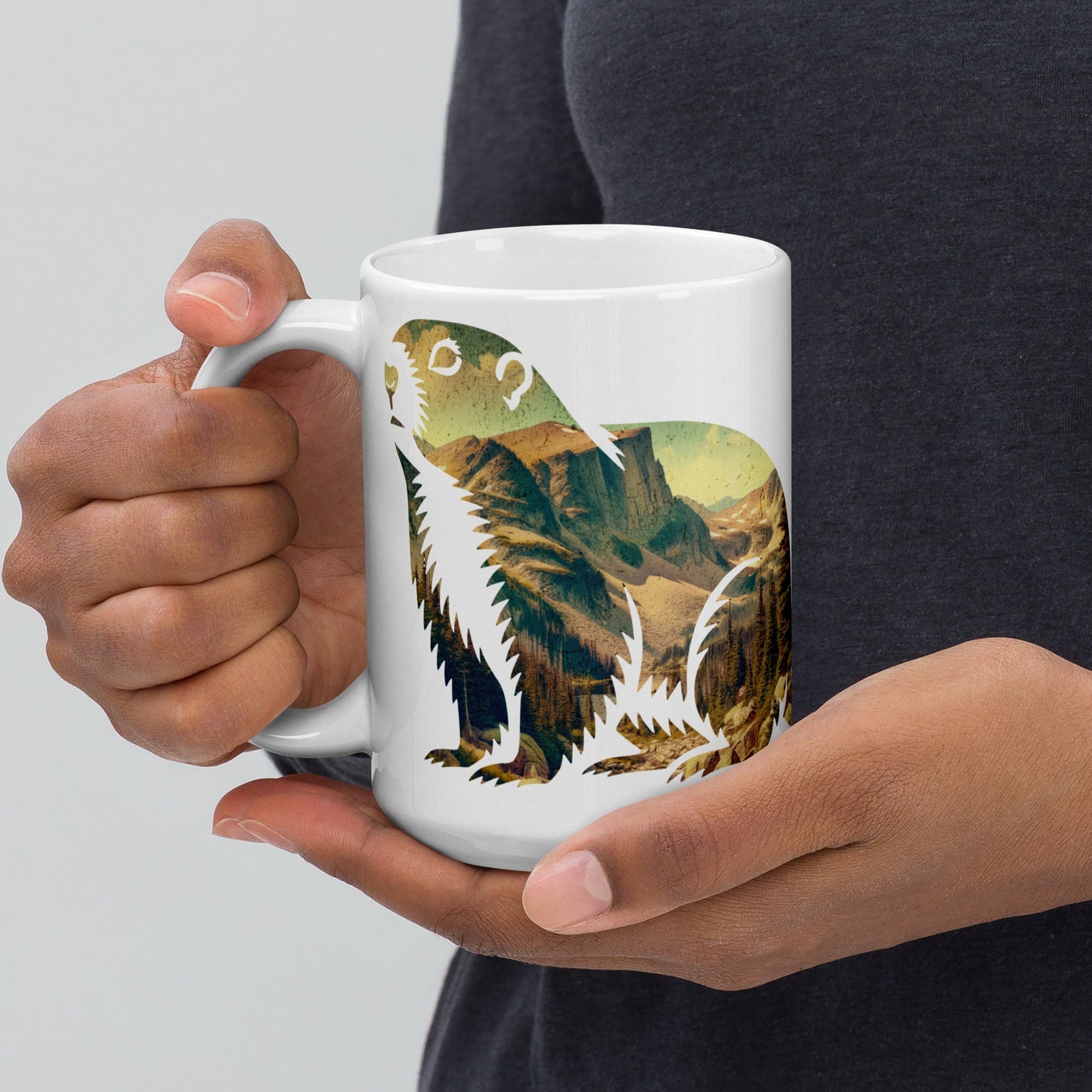 Rocky Mountain National Park Marmot Mug 11oz, 15oz, and 20oz, Mega Mug Park Service Apparel
